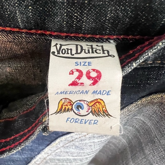 Von Dutch sz 29, chaps style, two-tone jeans - Picture 9 of 9